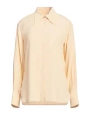 Ottod'ame Woman Shirt Cream Size 12 Acetate, Silk In White