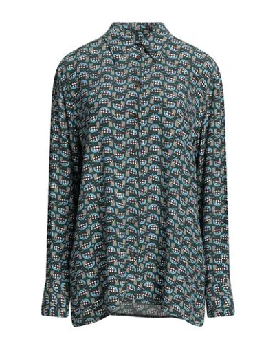 Ottod'ame Woman Shirt Dark Green Size 8 Viscose