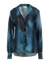 Ottod'ame Woman Shirt Deep Teal Size 6 Viscose In Blue