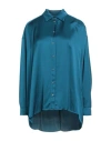 Ottod'ame Woman Shirt Deep Teal Size 6 Viscose In Blue