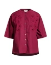 Ottod'ame Woman Shirt Garnet Size 6 Cotton, Polyester In Burgundy