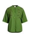 Ottod'ame Woman Shirt Green Size 10 Cotton, Polyester