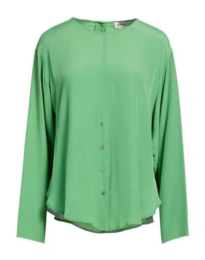 Ottod'ame Woman Shirt Green Size Onesize Acetate, Silk