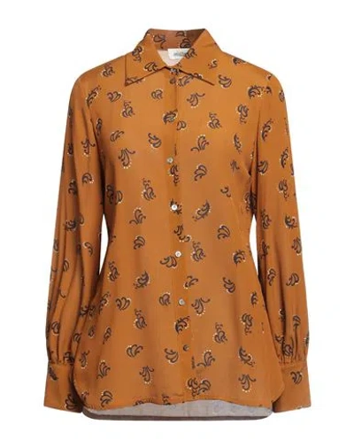 Ottod'ame Woman Shirt Khaki Size 8 Viscose In Beige