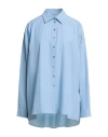 Ottod'ame Woman Shirt Light Blue Size 10 Cotton