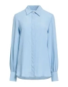 Ottod'ame Woman Shirt Light Blue Size 2 Acetate, Silk