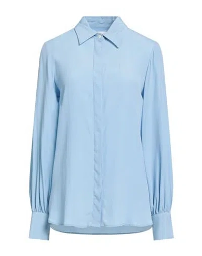 Ottod'ame Woman Shirt Light Blue Size 2 Acetate, Silk