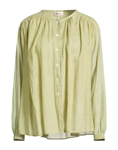 Ottod'ame Woman Shirt Light Green Size 10 Ramie