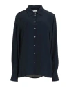 Ottod'ame Woman Shirt Midnight Blue Size 12 Acetate, Silk