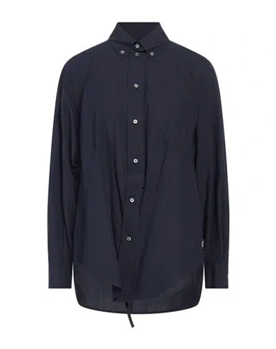 Ottod'ame Woman Shirt Midnight Blue Size 12 Cotton