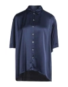 Ottod'ame Woman Shirt Midnight Blue Size 8 Viscose In Blue