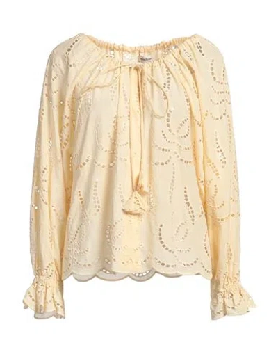 Ottod'ame Woman Shirt Pastel Yellow Size 8 Cotton