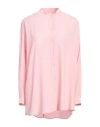 Ottod'ame Woman Shirt Pink Size 10 Acetate, Silk