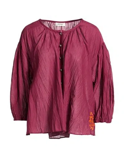 Ottod'ame Woman Shirt Plum Size 2 Cotton In Purple