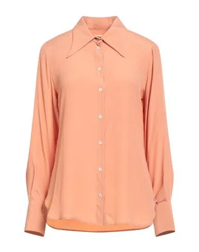Ottod'ame Woman Shirt Salmon Pink Size 8 Acetate, Silk