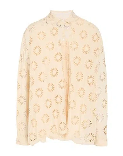 Ottod'ame Woman Shirt Sand Size 10 Cotton In Neutral