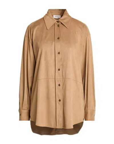Ottod'ame Woman Shirt Sand Size 10 Polyester, Elastane In Brown
