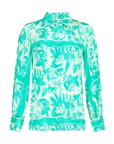 Ottod'ame Woman Shirt Turquoise Size 4 Viscose In Blue