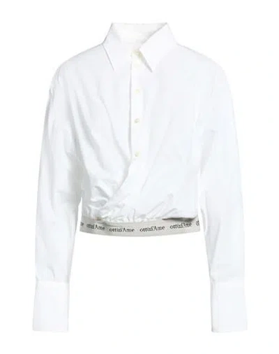 Ottod'ame Woman Shirt White Size 12 Cotton