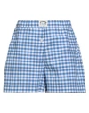 Ottod'ame Woman Shorts & Bermuda Shorts Blue Size 2 Cotton
