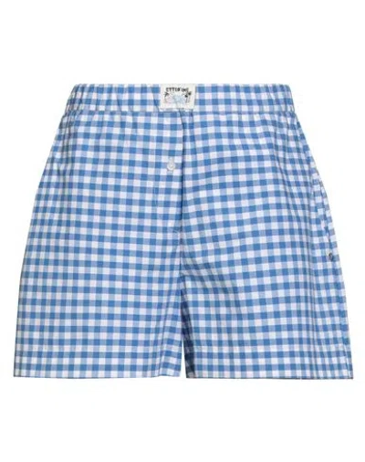 Ottod'ame Woman Shorts & Bermuda Shorts Blue Size 2 Cotton