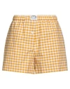 Ottod'ame Woman Shorts & Bermuda Shorts Mustard Size 8 Cotton In Yellow