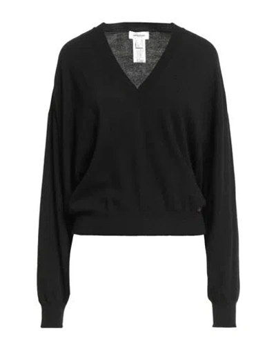 Ottod'ame Woman Sweater Black Size 10 Merino Wool, Viscose, Polyamide, Cashmere