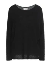 Ottod'ame Woman Sweater Black Size 6 Polyamide, Acrylic, Wool, Mohair Wool, Elastane