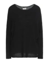 Ottod'ame Woman Sweater Black Size 4 Polyamide, Acrylic, Wool, Mohair Wool, Elastane