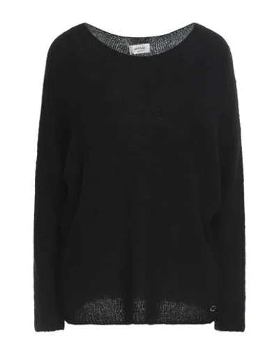 Ottod'ame Woman Sweater Black Size 6 Polyamide, Acrylic, Wool, Mohair Wool, Elastane