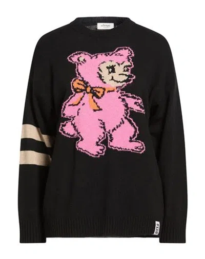 Ottod'ame Woman Sweater Black Size 6 Polyamide, Wool, Viscose, Cashmere