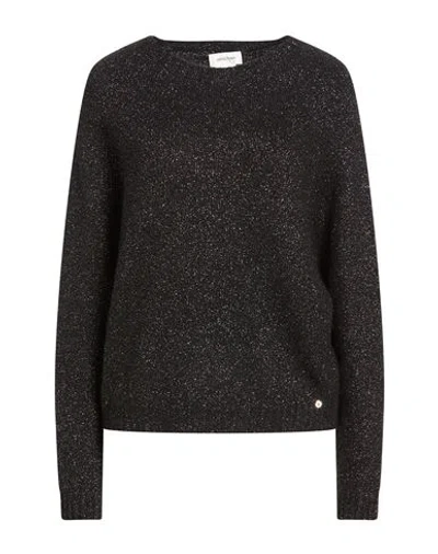 Ottod'ame Woman Sweater Black Size 8 Polyamide, Acrylic, Synthetic Fibers, Wool, Alpaca Wool