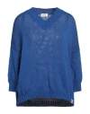 Ottod'ame Woman Sweater Blue Size 8 Polyester, Cotton, Polyamide