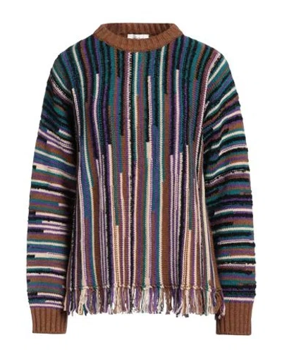 Ottod'ame Woman Sweater Brown Size 6 Acrylic, Virgin Wool, Wool, Alpaca Wool, Viscose