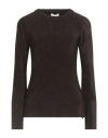 Ottod'ame Woman Sweater Chocolate Brown Size 4 Viscose, Polyester, Polyamide, Elastane