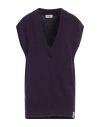 Ottod'ame Woman Sweater Dark Purple Size 10 Recycled Cashmere, Wool