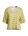 Ottod'ame Woman Sweater Green Size 8 Linen, Polyester, Polyamide