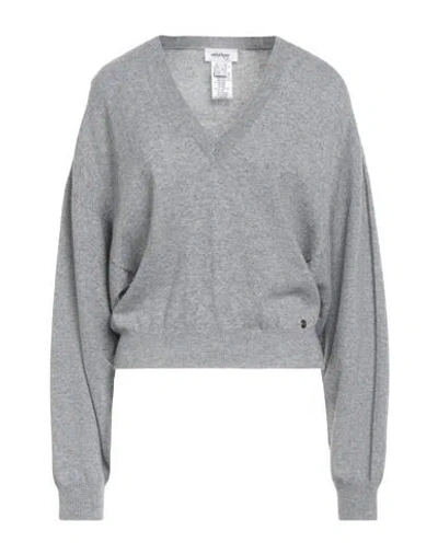 Ottod'ame Woman Sweater Grey Size 10 Merino Wool, Viscose, Polyamide, Cashmere