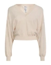 Ottod'ame Woman Sweater Ivory Size 10 Merino Wool, Viscose, Polyamide, Cashmere In Neutral