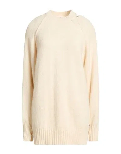 Ottod'ame Woman Sweater Ivory Size 8 Acrylic, Polyamide, Alpaca Wool, Wool, Elastane In Neutral