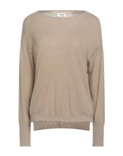 Ottod'ame Woman Sweater Light Brown Size 6 Wool, Polyamide