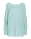 Ottod'ame Woman Sweater Light Green Size 8 Polyamide, Acrylic, Wool, Mohair Wool, Elastane In Green