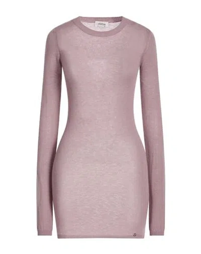 Ottod'ame Woman Sweater Lilac Size 6 Wool, Polyamide In Purple