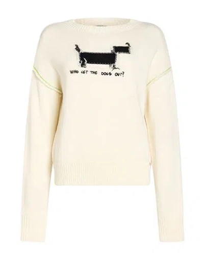 Ottod'ame Woman Sweater Off White Size 12 Wool, Acrylic