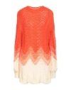 Ottod'ame Woman Sweater Orange Size 6 Acrylic, Polyamide, Mohair Wool In Orange
