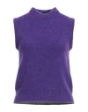 Ottod'ame Woman Sweater Purple Size 4 Polyamide, Acrylic, Wool, Alpaca Wool, Elastane