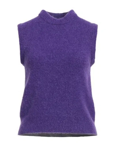 Ottod'ame Woman Sweater Purple Size 4 Polyamide, Acrylic, Wool, Alpaca Wool, Elastane