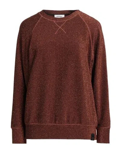 Ottod'ame Woman Sweater Rust Size 10 Viscose, Polyester, Nylon, Elastane