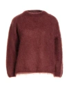 Ottod'ame Woman Sweater Rust Size 8 Mohair Wool, Polyamide, Elastane