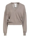 Ottod'ame Woman Sweater Taupe Size 8 Merino Wool, Viscose, Polyamide, Cashmere